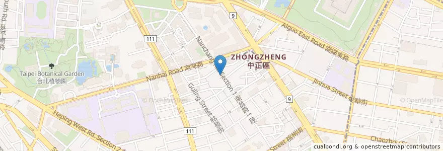 Mapa de ubicacion de 吉野家南門店 en 台湾, 新北市, 台北市, 中正区.
