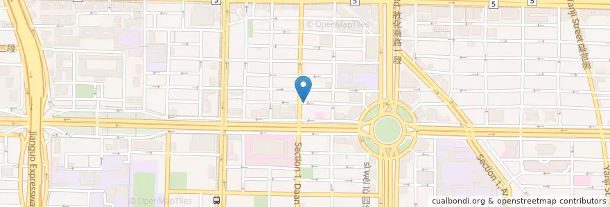 Mapa de ubicacion de 橘色涮涮屋 en Taiwan, New Taipei, Taipei, Da'an District.