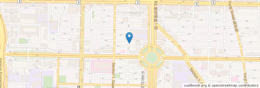 Mapa de ubicacion de 上海小吃館 en Taiwan, Nuova Taipei, Taipei, 大安區.