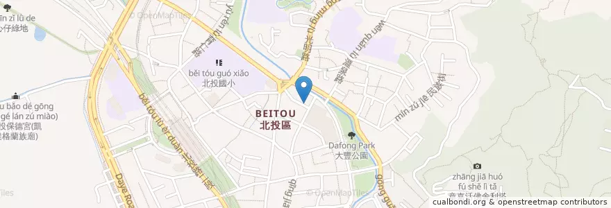 Mapa de ubicacion de 三媽臭臭鍋 en Тайвань, Новый Тайбэй, Тайбэй, 北投區.