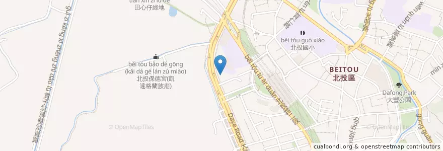 Mapa de ubicacion de 喬園二店 en Taiwan, 新北市, Taipé, 北投區.