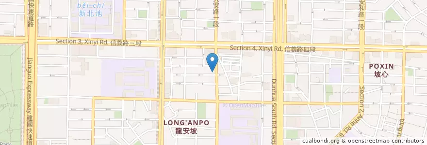 Mapa de ubicacion de 胖老爹美式炸雞 en Tayvan, 新北市, Taipei, 大安區.