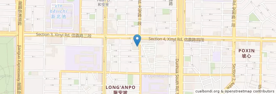 Mapa de ubicacion de 粥師傅廣東粥 en Tayvan, 新北市, Taipei, 大安區.