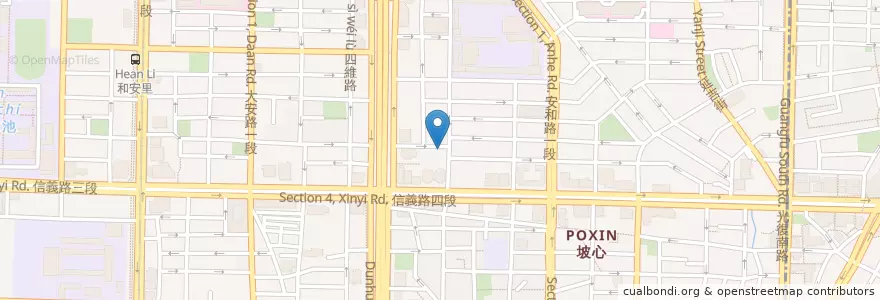 Mapa de ubicacion de 五月雪客家私房珍釀 en 臺灣, 新北市, 臺北市, 大安區.