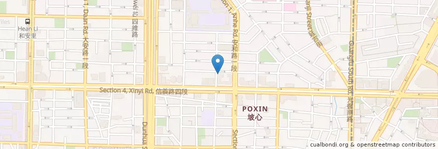 Mapa de ubicacion de 旬採鮨処 en Taiwan, 新北市, Taipei, 大安區.
