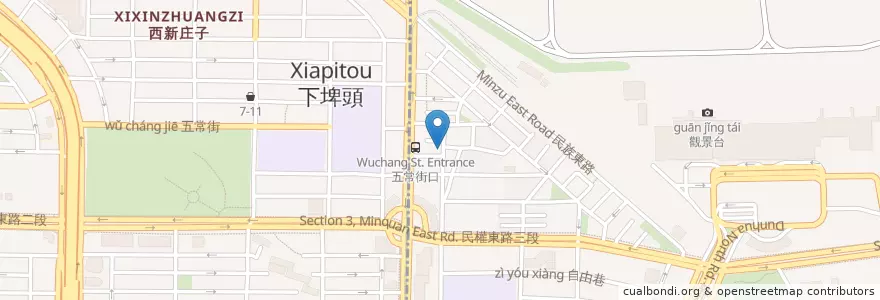 Mapa de ubicacion de 呷尚飽早餐店 en Taiwán, Nuevo Taipéi, Taipéi, 松山區.