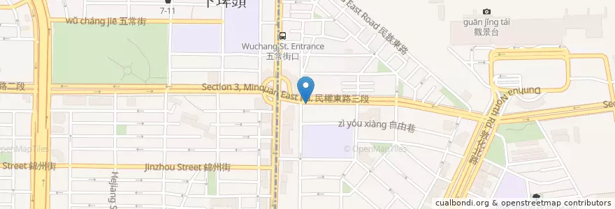Mapa de ubicacion de Pizza CreAfe en Taiwan, 新北市, Taipé, 松山區.