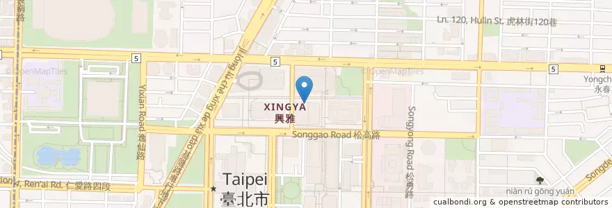 Mapa de ubicacion de 黑毛屋本家 en 臺灣, 新北市, 臺北市, 信義區.