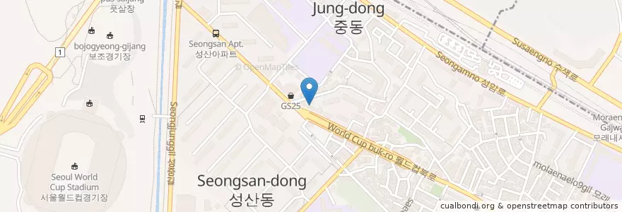 Mapa de ubicacion de 사랑이가득한약국 en South Korea, Seoul, Mapo-Gu.