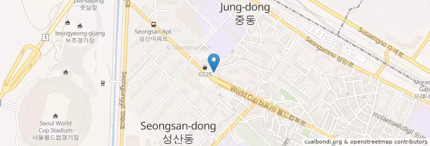 Mapa de ubicacion de 제이엠영어 en 대한민국, 서울, 마포구.