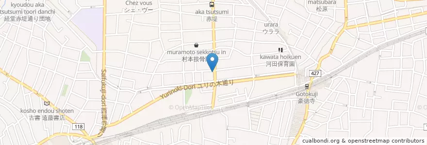 Mapa de ubicacion de 村上薬局 en Giappone, Tokyo, 世田谷区.