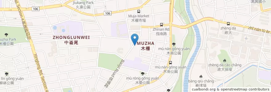 Mapa de ubicacion de 晨間戀人早餐店 en 台湾, 新北市, 台北市, 文山区.