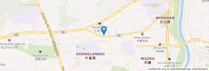Mapa de ubicacion de 孫東寶 en 臺灣, 新北市, 臺北市, 文山區.