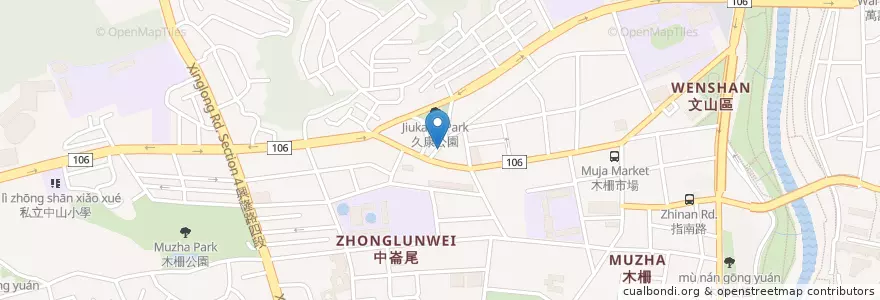 Mapa de ubicacion de 咖在有哩 en Taiwan, New Taipei, Taipei, Wenshan District.