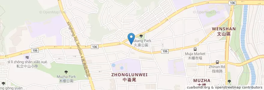 Mapa de ubicacion de 大禾養生蔬食 en 臺灣, 新北市, 臺北市, 文山區.