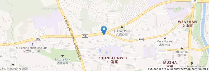 Mapa de ubicacion de 山姆叔叔元氣早午餐 en تايوان, تايبيه الجديدة, تايبيه, 文山區.