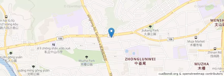 Mapa de ubicacion de 阿家壽司 en تایوان, 新北市, تایپه, 文山區.