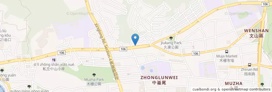 Mapa de ubicacion de 家好自助餐 en 臺灣, 新北市, 臺北市, 文山區.
