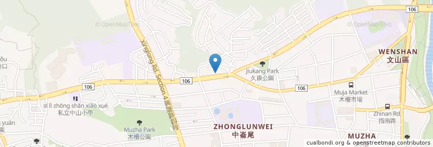Mapa de ubicacion de 必勝客 en تايوان, تايبيه الجديدة, تايبيه, 文山區.