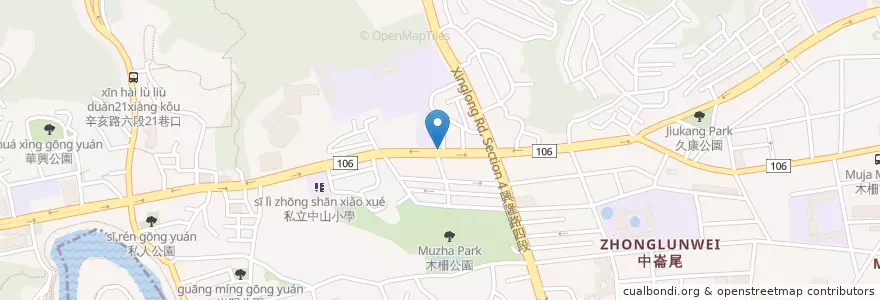 Mapa de ubicacion de 全家牛肉麵 en 臺灣, 新北市, 臺北市, 文山區.