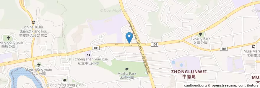 Mapa de ubicacion de 嘎非拉capheda en Taiwan, 新北市, Taipé, 文山區.