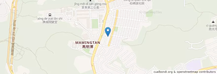 Mapa de ubicacion de 陶缸碳烤燒餅店 en 台湾, 新北市, 台北市, 文山区.