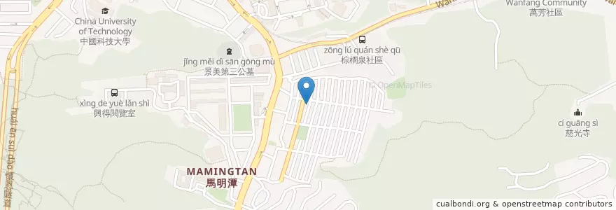Mapa de ubicacion de 張太太緣素食小吃店 en Taiwan, 新北市, Taipé, 文山區.