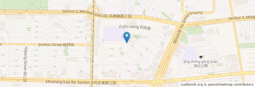 Mapa de ubicacion de 發達小食堂 en 타이완, 신베이 시, 타이베이시, 쑹산 구.