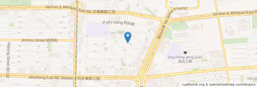 Mapa de ubicacion de 穿越九千公里交給你 en تايوان, تايبيه الجديدة, تايبيه, 松山區.