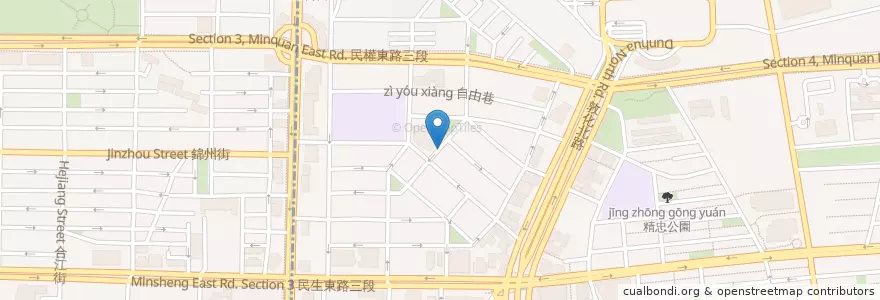 Mapa de ubicacion de 永和豆漿 en Taiwan, 新北市, Taipé, 松山區.