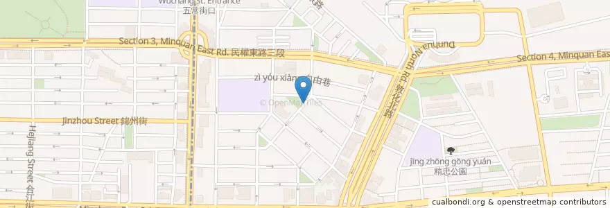 Mapa de ubicacion de 黃金麵線 en Taïwan, Nouveau Taipei, Taipei, District De Songshan.