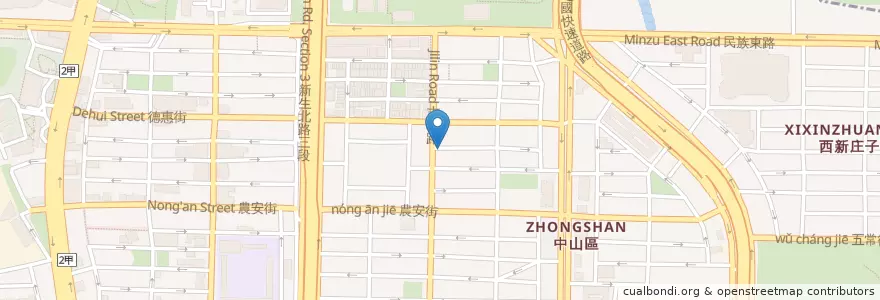 Mapa de ubicacion de 老外一品牛肉麵 en 臺灣, 新北市, 臺北市, 中山區.
