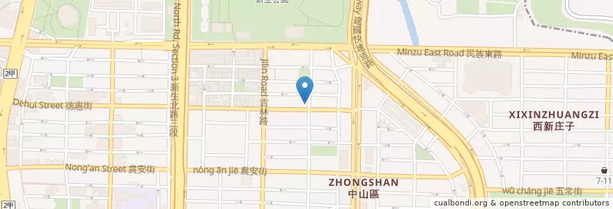 Mapa de ubicacion de 豬血糕 en تایوان, 新北市, تایپه, 中山區.