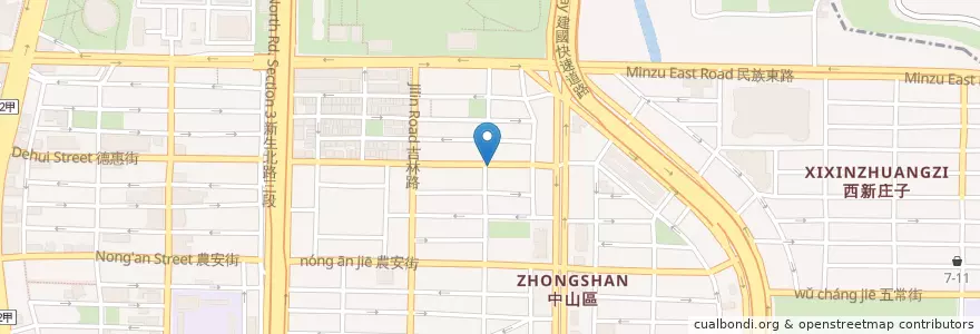Mapa de ubicacion de 弘爺漢堡 en Taiwan, New Taipei, Taipei, Zhongshan District.