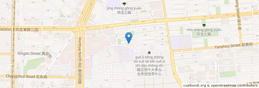 Mapa de ubicacion de 戰秋風咖啡簡餐 en Taiwan, Neu-Taipeh, Taipeh, Songshan.