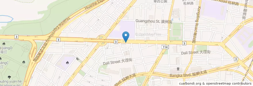 Mapa de ubicacion de Cuisine私宅廚房 en 臺灣, 新北市, 臺北市, 萬華區.
