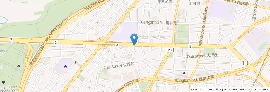 Mapa de ubicacion de 美好美漢堡 en Taïwan, Nouveau Taipei, Taipei, 萬華區.