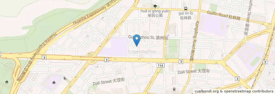 Mapa de ubicacion de 梧州街蚵仔伯 en 臺灣, 新北市, 臺北市, 萬華區.