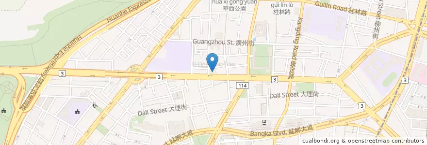 Mapa de ubicacion de 篙腳海產店 en Taiwan, New Taipei, Taipei, Wanhua District.