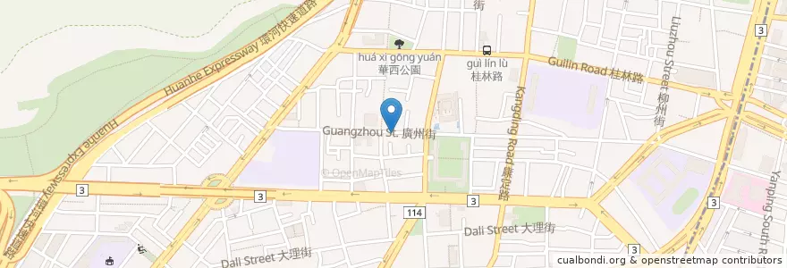 Mapa de ubicacion de 阿珍滷雞腳 en تايوان, تايبيه الجديدة, تايبيه, 萬華區.
