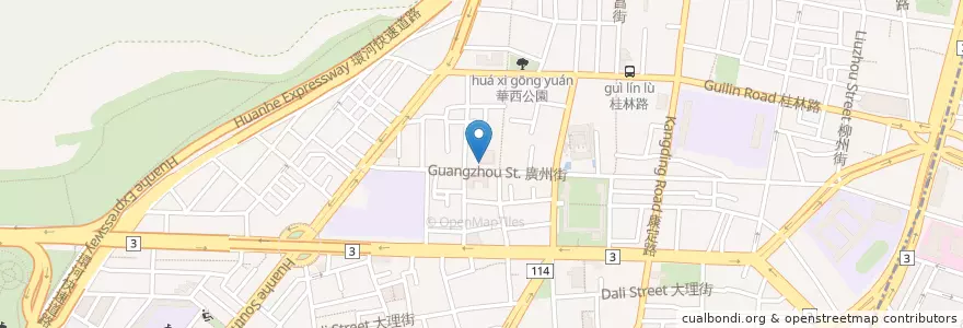 Mapa de ubicacion de 兩喜號 en Taiwan, Nuova Taipei, Taipei, Distretto Di Wanhua.