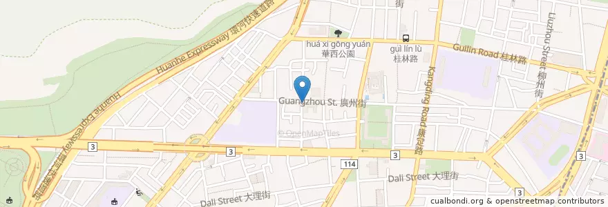 Mapa de ubicacion de 頂級甜不辣 en تايوان, تايبيه الجديدة, تايبيه, 萬華區.