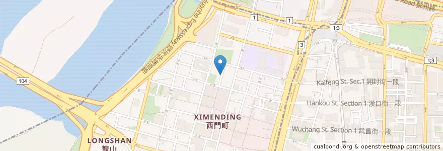 Mapa de ubicacion de 星庭園精緻風味洋食坊 en 臺灣, 新北市, 臺北市, 萬華區.