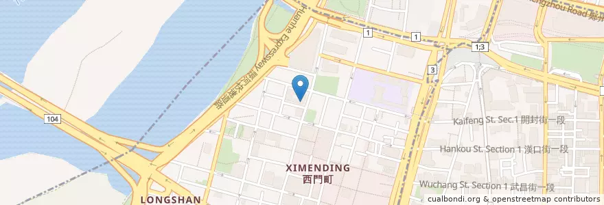 Mapa de ubicacion de 打狗霸 en Tayvan, 新北市, Taipei, 萬華區.
