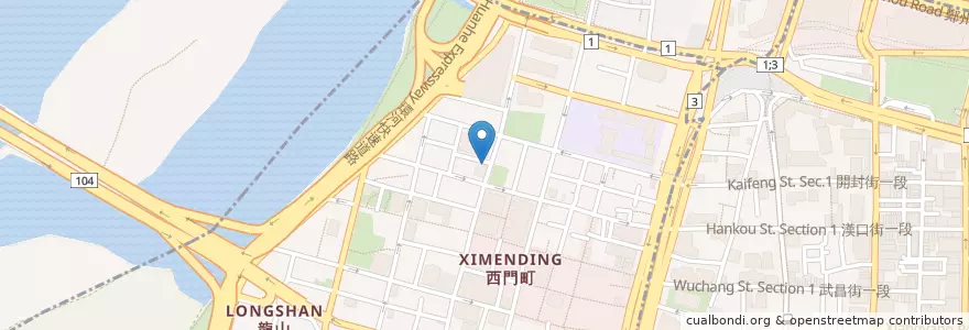 Mapa de ubicacion de 林清山魷魚羹 en تایوان, 新北市, تایپه, 萬華區.