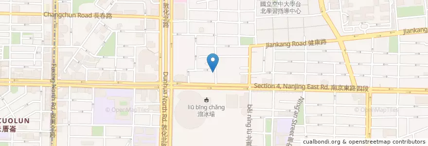Mapa de ubicacion de 晴鐵板燒 en Taiwan, Nuova Taipei, Taipei, Distretto Di Songshan.