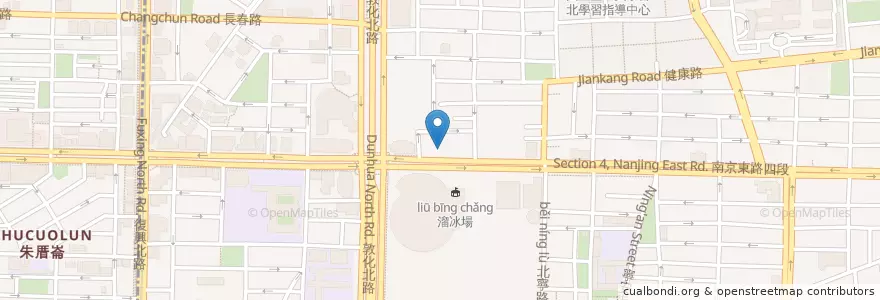 Mapa de ubicacion de 秋紅園野菜鍋物 en 台湾, 新北市, 台北市, 松山区.
