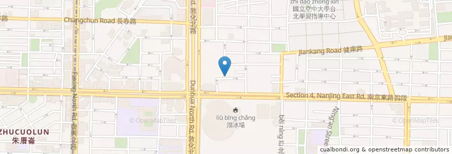 Mapa de ubicacion de 流浪早餐車 en Taiwan, 新北市, Taipé, 松山區.
