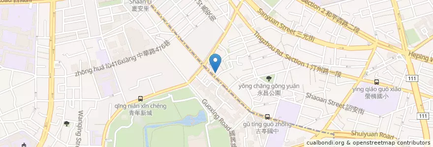 Mapa de ubicacion de 晨心養生饅頭 en تايوان, تايبيه الجديدة, تايبيه, 萬華區.