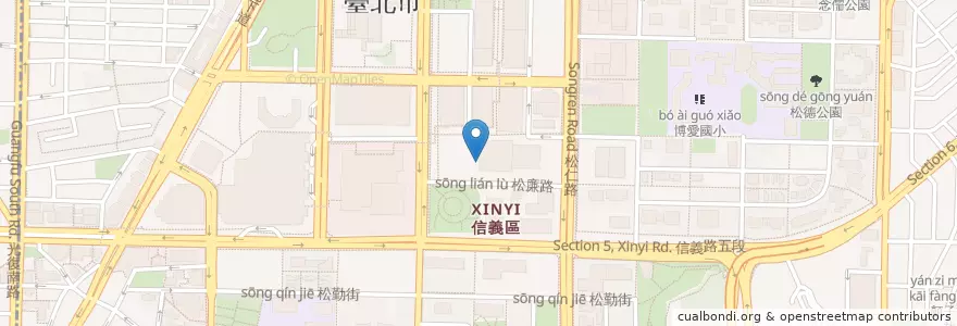 Mapa de ubicacion de 尾張鶏三和 en Taiwán, Nuevo Taipéi, Taipéi, 信義區.